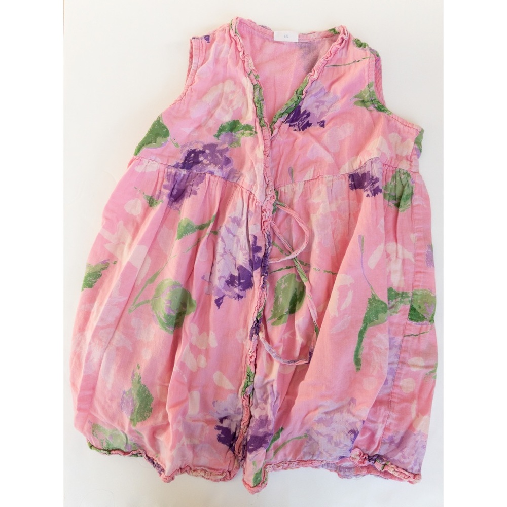 3/20 Handprint size 6 pink floral dress